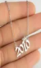 2PCS Jewelry Crown Trown Number for Women 1997 1998 1999 Goth Stainless Steeldant Bendant Necklace Choker Collare Gold Chain7861348