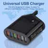 6 chargeur USB 48W chargeur de téléphone à Charge rapide adaptateur secteur pour iPhone Samsung Xiaomi Charge rapide 3.0 prise ue/US/UK chargeur mural