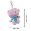 Bambole di peluche multicolori Orso di peluche Giocattolo Simpatico orso blu scuro Pendenti per bambole di pezza Zaino Borsa da scuola Portachiavi Portachiavi Decor Accessori pendenti