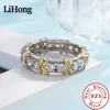 Bague de luxe en argent Sterling 925 entrelacée de cristal de Zircon Aaa pour femme, bijoux de fiançailles, cadeau