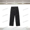 xinxinbuy 2024 Men women designer jeans pant Paris Cursive letter jacquard Casual pants black blue gray M-2XL