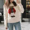 Women's Sweaters 2024 Christmas New Cartoon Women Red Bear Wool Sweater Winter Clothing Long Sleeve Knitted Pullover Sweater Cotton Coat Gift T240122