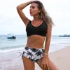 LL Costume da bagno sexy da donna Bikini a vita alta Set due pezzi Tankinis Costume da bagno estivo femminile Costume da bagno Beachwear