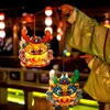 Lanternes en papier de l'année chinoise, lanterne Dragon Led portative à monter soi-même, décoration de maison lunaire pour Festival de printemps 2024, cadeaux 240119