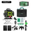 Mini 16 linhas 4d 360 nível de laser horizontal e vertical linha verde autonivelamento nível de laser super poderoso nível de laser de feixe verde