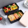 Servis kontorsarbetare Studenter bento box nordisk typ av plast lunch dubbelskikt container kök tillbehör