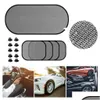 Car Sunshade 5Pcs/Set Window Mesh Sun Visor Curtain With Suction Cup Front Rear Side Windows Shade Windshield Ers For Kids Drop Delive Dh9Df