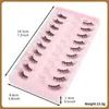 False Eyelashes Natural Half Lashes Short Wispy Clear Band Pack Cat Eye 3D Faux Mink Fake 10Pair E74C