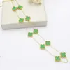 Mode sieraden klaver 10 bloemen trui ketting dubbelzijdige klaver ketting licht luxe mode bloem hanger kraag keten item