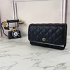 10a kvinnor crossbody väska plånbok svart handväska kaviar guldkedja klassisk klaff axel väska designer väskor satchel