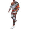 Весенне-осенний комплект Men039s, повседневная спортивная одежда, модный мужской костюм для бега, мужская футболка с длинными рукавами, спортивные брюки из 2 предметов, большие размеры2674177