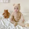 Body Baby Bodysuits Zimowe Rompers ciepłe futrzone czołganie strojów dla chłopców dziewczyn