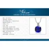 Necklaces JewelryPalace Cushion 4.7ct Created Blue Sapphire 925 Sterling Silver Pendant Necklace for Women Gemstone Choker No Chain