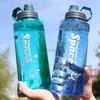 butelka z wodą 1.1/1,5/2/3l dużą butelkę z wodą z filtrem BPA darmowe plastikową plastikową sporty na zewnątrz butelka do roweru butelka fitness Dzbak 240122