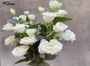 Flores de boda Meldel DIY ramo de flores artificiales de seda Lisianthus decoración de mesa de fiesta en casa arreglo de rosas falsas 1786065