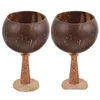 Verres à vin 2 pièces tasse de noix de coco conteneur de cocktail support de fête support de jus de vacances livraison directe maison jardin cuisine bar à manger Dhuvg