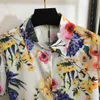 luxurious shirt women designer ladies fashion Rose flower print short sleeved high quality upper garment Jan 22