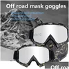 Skidglasögon snowboardmask vinter snöskoter skidåkning vindtät glas motocross solglasögon med munfilter droppleverans sport outdoo dhvsm