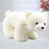 Plush Dolls 25cm Lovely White and Brown Polar Bear Plush Toys Cute Soft Stuffed Animal Plush Bear Dolls Kids Birthday Gift