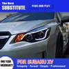 För Subaru XV LED-strålkastarenhet 11-16 Dynamisk streamer Turn Signal Indicator DRL DAGIME RUND LIGHT HEAD LAMP Biltillbehör