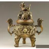 Arts And Crafts Chinese Old Handmade Dragon Statues Lion Lid Bronze Incense Burner4414 Drop Delivery Home Garden Dh4Y3