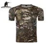 Camuflagem camiseta secagem rápida respirável collants exército tático tshirt dos homens compressão t camisa de fitness verão bodybulding5940172