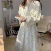 Robe feminino de algodão quimono japonês para mulheres, estampa floral, chuveiro, spa, roupão de dormir, manga comprida, roupão de dormir, roupa de casaL240122