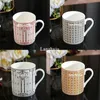 Good quality Bone china mug Ceramic coffee cup tea cup Couple mugs High capacity Drinkware Wedding Birthday Christmas Gift229U