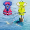 Life Vest Buoy Child Life Jacket Kid Swim Trainer Life Vest PFD with Head Supportive Swimsuit Buoyancy Collar Adjustable Safety Strap 240122