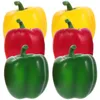 Party Decoration 6pcs Artificial Sweet Pepper Simulation Chili Peppers Fake Vegetable Model Po Props