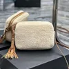 Top FW new Lambs wool bag chain envelope Woolen small Furry Camera bags Designer shoulder corssbody bag cover women's handbag307i