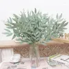 Flores decorativas 50cm folhas de salgueiro artificial seda planta falsa cenário de casamento festa de natal vaso de casa decoração ao ar livre diy natal