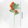 Flores decorativas crochê tricô multi-cabeça buquê de rosas flor leite algodão artesanal diy imitação decoração de casa artificial