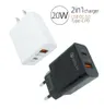 TypC 20 W PD und QC 30 Dual-Ports USB-Schnellladegerät mit US-EU-Stecker für 12 11 Pro Max Ipad Xiaomin Huawei Mobiltelefon5028571