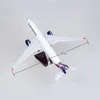 47CM 1/142 Scale Airplane Airbus A350 Aeroflot Russian Airlines Model W Light and Wheel Resin Plane For Collection Display Toys 240118