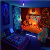 Christmas Decorations New Fluorescent Tapestries For Foreign Trade Home Wall Decoration Hanging Cloth Ce Manufacturers Drop Delivery G Dhssp
