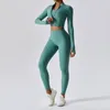 Ensembles actifs AL Yoga trois pièces ensemble haut court costume serré Fitness exercice en plein air antichoc taille haute Worokout sport gymnase