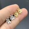 Stud Oorbellen Hoge kwaliteit Kleurscheiding Daisy Oorstekers voor vrouwen Luxe fijne sieraden