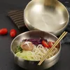 Akşam yemeği seti soğuk şehriye kase 2 katmanlı meyve çift katmanlı karışık paslanmaz çelik pratik çorba ramen yaratıcı çocuk