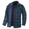 Autumn And Winter Men's Checkered Jacket New Long Sleeved Lapel Digital Checkered Cotton Loose Jacket