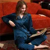 Women's Sleep Lounge Pyjamas en soie pour femmes 100% soie de mûrier printemps grande taille couleur unie soie de haute qualité vêtements de maison pyjamas pantalons de pyjama costumeL240122