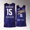 Metropolitans Steeve Ho You Fat White Home French Basketball Maillot de basket-ball # 15 Jersey Purple Jersey Men de femmes