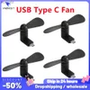 Elektrik Fanları Taşınabilir Mini Fan USB 3.1 C Tip C Port Cep Telefon Fan Soğutma Fanı 5V 1W Düşük Güç TPYE C Akıllı Telefon Aksesuarları için Uygun