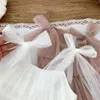 Vestidos de niña Vestido de malla de verano para bebé Bowknot Princesa Cumpleaños Nacido Niños Abrigo para niños Ropa para bebés