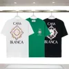 24SS herr t-shirts nya casablanca tropisk frukt tryck lös kortärmad t-shirt casablanc