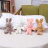 Poupées en peluche 25 cm mignon lapin en peluche doux en peluche lapin poupée bébé filles jouet de couchage filles enfants bébé en peluche animaux cadeaux d'anniversaire