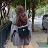 Sacs d'école Rétro Japonais Sac À Dos Simple Coréen Noir Pu En Cuir Sac À Dos Jk Étudiant Cartable Quotidien Banlieue Sac À Dos Sac À Dos Bolsa