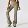 ll8232 Lu-broeken voor dames Yoga-outfits Uitlopende broek Elastisch Hoge taille Excerise Sport Gym Pasvorm Buik Bell-Bottoms Slanke lange broek Sneldrogend