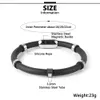 Bracelets 2022 New Design AntiStatic Silicone Rope Bracelets Gold Silver Color Stainless Steel Tube Beads Magnet Armband Herren