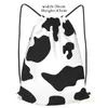 Shopping Bags Cow Pattern Spots Animal Print Men Outdoor Travel Gym Bag Waterproof Drawstring Backpack Women Fitness Swimming